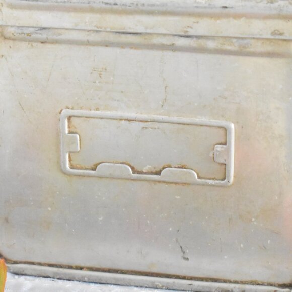 Vintage Antique 1950s Silver Dome Top Metal Miner Workmans Lunchbox Case - Picture 7 of 16